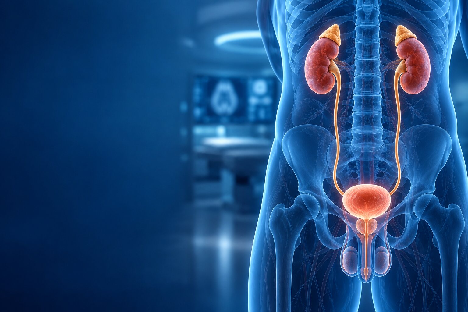 Urinary system medical visualization